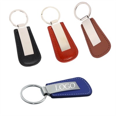 Metal Leather Keychain