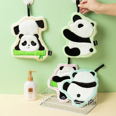 Cute Cartoon Panda Hanging Thick Hand Towel