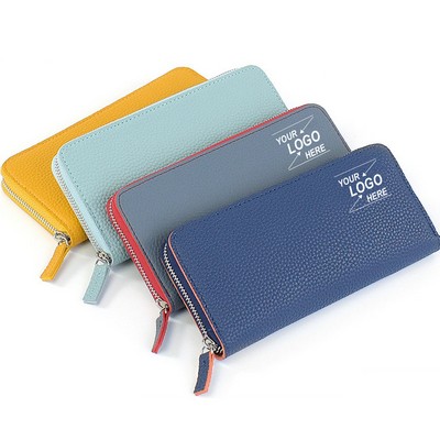 Women's Small PU Leather Wallet with Zipper