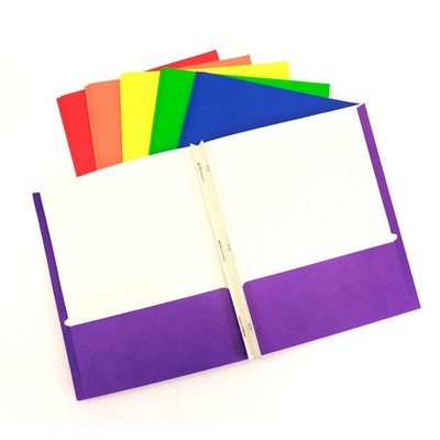 BigBox Two Pocket Prong Folders, Assorted (Case of 144)