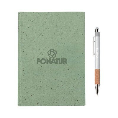 Tree Free Journal/Manuel Recycled Pen Gift Set - Green