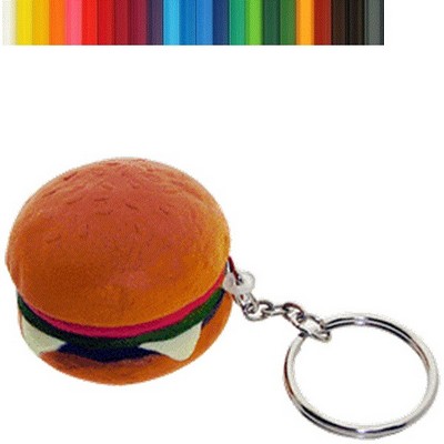 Hamburger Stress Reliever Keychain with Your Logo