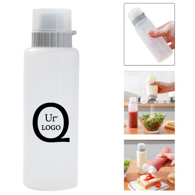 11.84 Oz Kitchen Sauce Squeeze Bottle W/ Brush-Shaped Nozzle