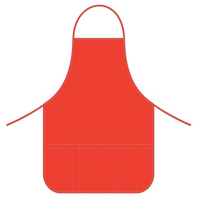 Basic Apron 20"x28" with pockets-Round corner -Polycotton