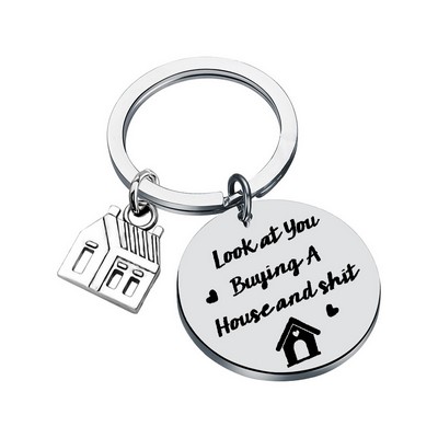 Alloy Home Sweet Keychain