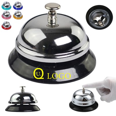 3.35 Inch Diameter Metal Stainless Steel Table Bell