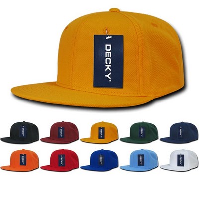 Decky Flat Bill Snapback Cap w/Mesh Back