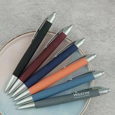 Custom Soft Touch Rubberized Matte Finish Ballpoint Pen