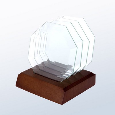 Jade Glass Octagon Coasters