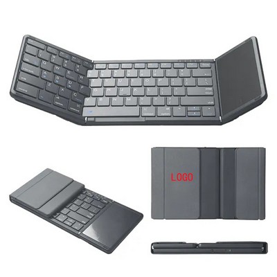 Triple Folding Rechargeable Keyboard with Touchpad