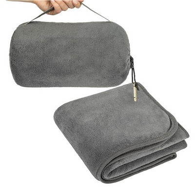 Portable Carrying Handle Travel Blanket