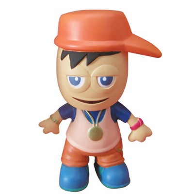 Foam Hat-Wearing Boy Stress Relief Toy