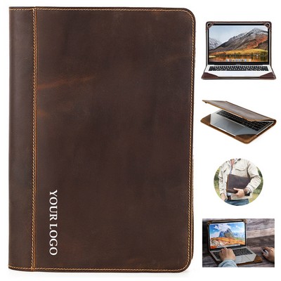 Crazy Horse Leather Retro Laptop Protective Cover