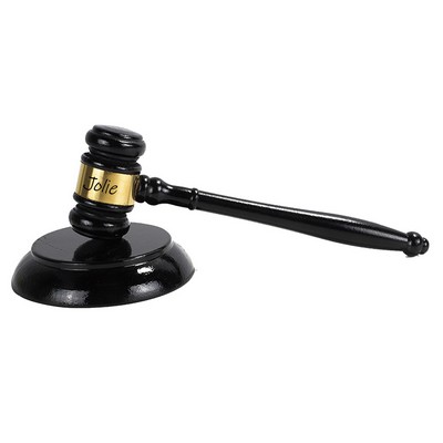 Wooden Gavel Plaque Set