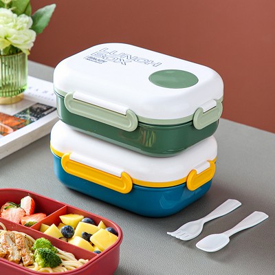 Simple Microwaveable Compartments Plastic Lunch Box