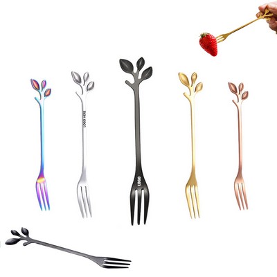 Leaf Shaped Fruit Dessert Fork