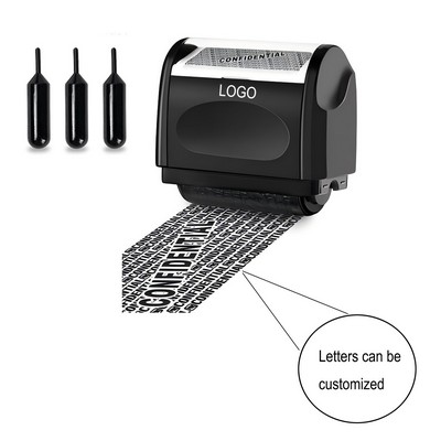 Identity Theft Protection Roller Stamp W/ 3 Refill Ink