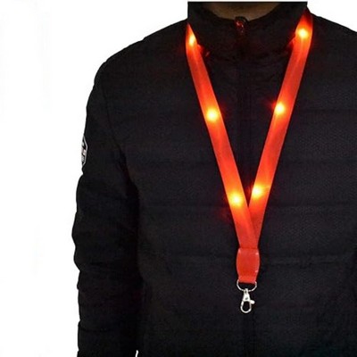 LED Flashing Lanyard Keychain Holder with Switch