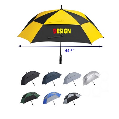 62 Inch Automatic Vented Square Umbrella Windproof Auto Open Double Canopy Oversized Stick Umbrella