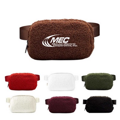 Fleece Crossbody Fanny Pack