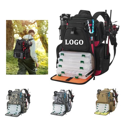 Fishing Tackle Backpack with 4 Trays