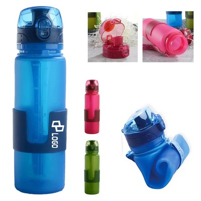 17Oz Blue Foldable Water Cup