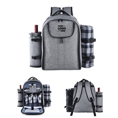 4 Person Picnic Insulated Bag With Tableware