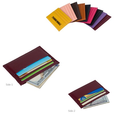 7 Pockets Dual Side PU Leather Card Holder Wallet