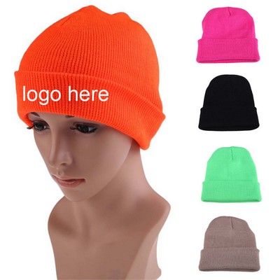 Fleece-Lined Knit Cap