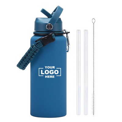 Straw Lid Insulated Water Bottle