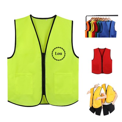 Polyester 2 Pockets Volunteer Vest