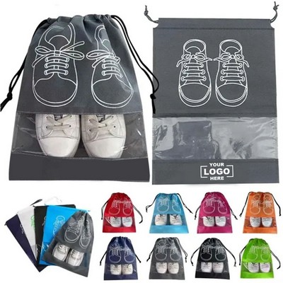 Travel Shoe Organizer with Drawstring Closure