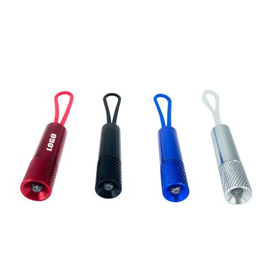 Compact LED Flashlight with Elastic Band and Key Clip Twist Activation