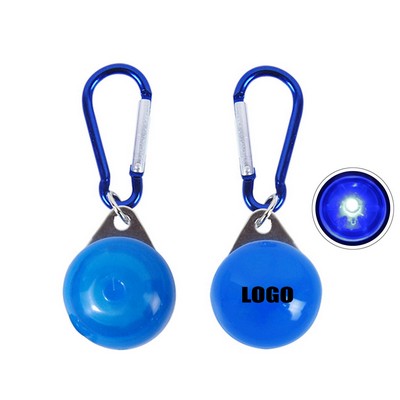 LED Safety Light with Carabiner for Pets Push Button Activation