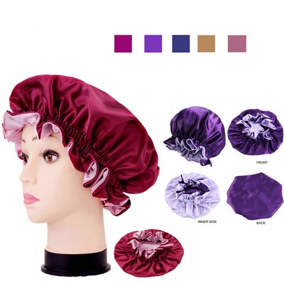 Reversible Satin Shower Cap