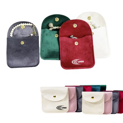 High-Quality Velvet Pouch with Snap Closure