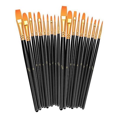 Wooden Painting Brushes Set