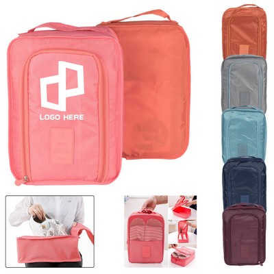 Travel Shoes Zipper Bags W/ Inner Mesh Pocket