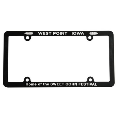 Screened Full View License Plate Frame With 4 Holes