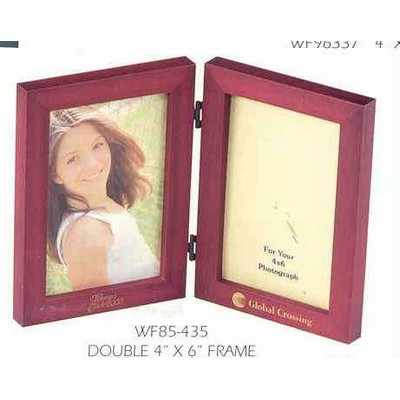 Simple Wood Picture Frame - Double Folding Picture Frame 4 x 6 Pictures