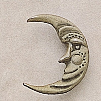 Moon with face Marken Design Cast Lapel Pin (Up to 3/4")