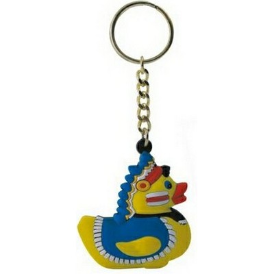 2D Rubber Lil' Indian Chief Duck Key Chain