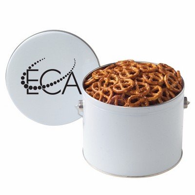 Half Gallon Snack Tins - Mini Pretzels