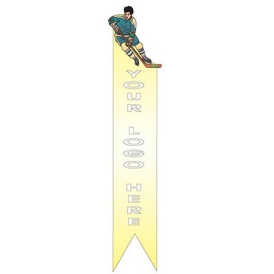 Hockey Player Bookmark w/ Black Back