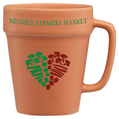 14 Oz. Terra Cotta Flower Pot Mug