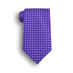 Purple Newport Polka Dot Wet Dyed Polyester Tie