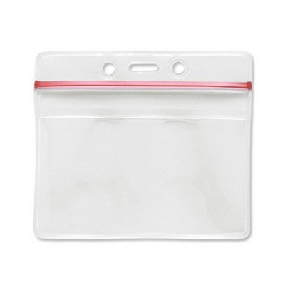 4.25" W x 3.70" H - Horizontal Resealable Badge Holder (Blank)