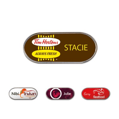 Oval Shape Name Badge