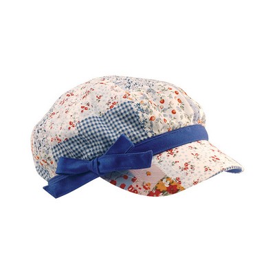 Ladies' Newsboy Cap w/ Floral Print