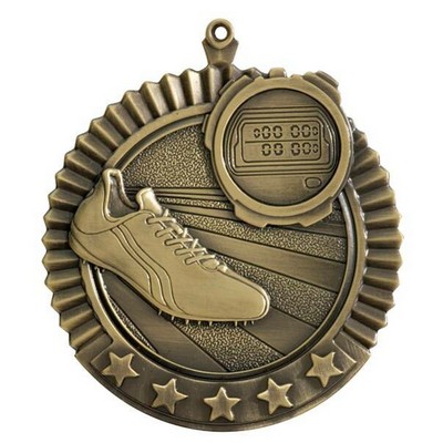 Medal, "Track" Star - 2 3/4" Dia